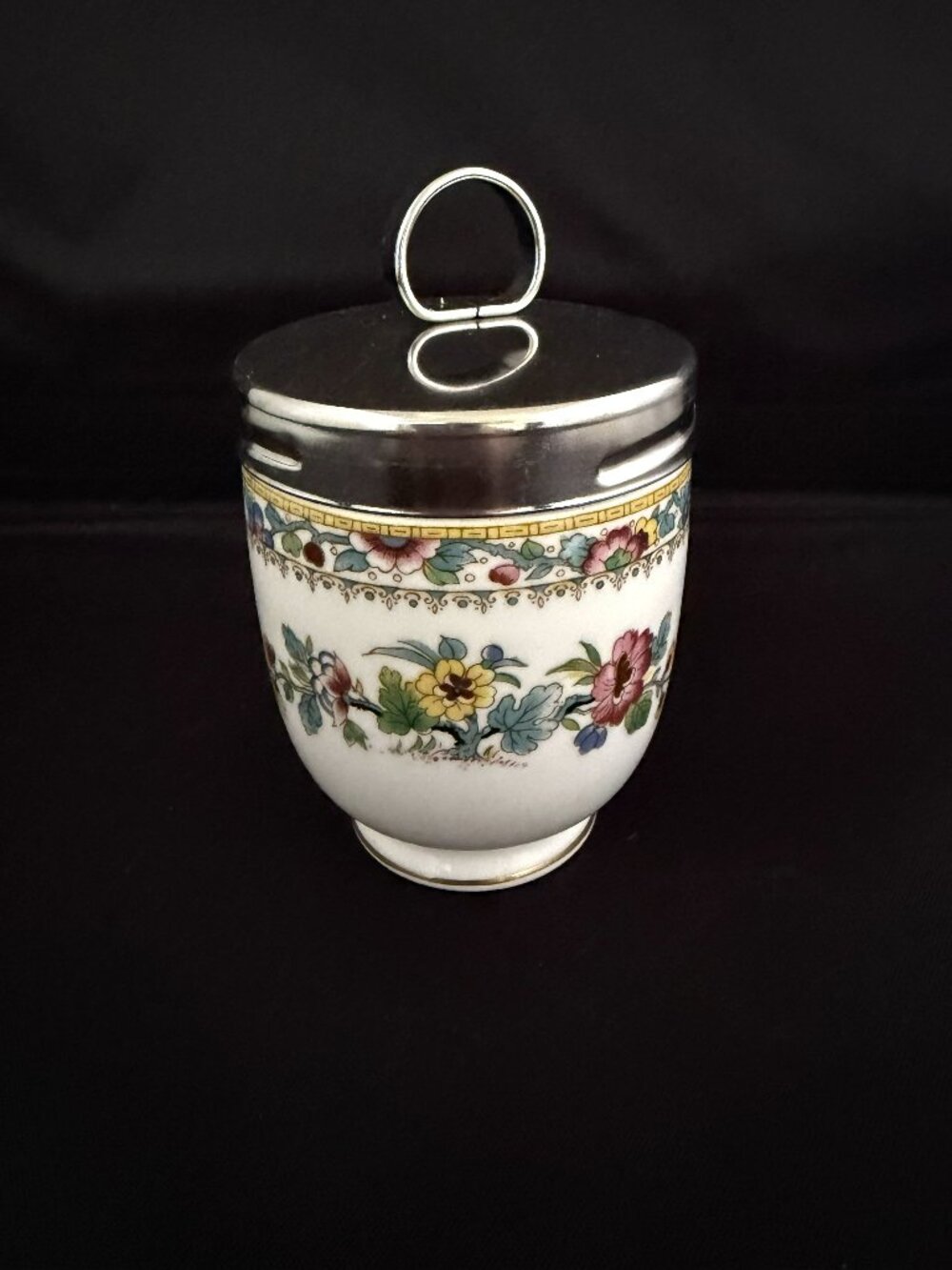 Coalport Egg Coddler w/Lid Ming Rose Made in England Bone China